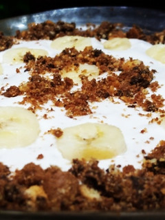 A picture of Banoffee pie(biscuits dessert).