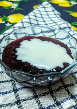 Foto de Sagu de Vinho com Creme de Coco vegano
