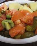 Ensalada de kiwi, tomate y melón  #RevistaCookpad