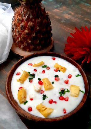 A picture of Pineapple raita.