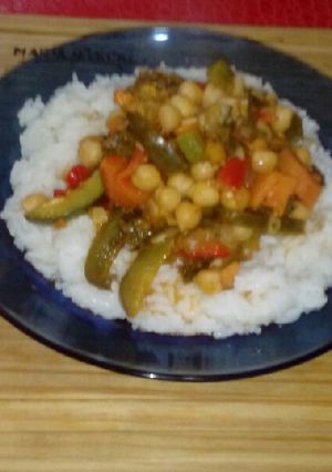 Una foto de Cazuela de Garbanzos con Arroz