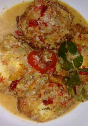 Foto resep Pecel telur santan