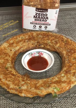 A picture of Egg Omelette In Gas Oven Tandoor.