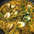 Arroz alicantino con morena, calamares y verduritas
