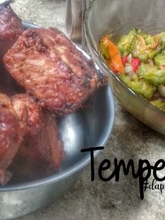 Foto resep Tempe Bacem dan Tumis pare teri