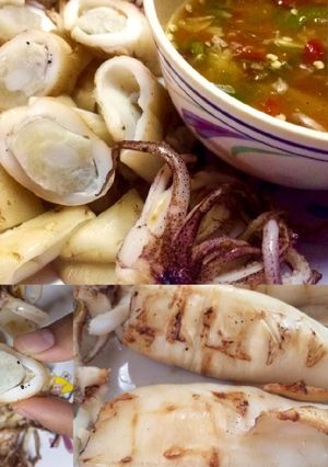 รูปของ 🦑หมึกไข่ย่างเตาถ่านชิลล์ๆ🍴