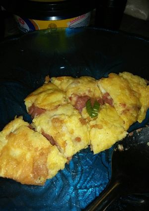 Foto resep Telor dadar keju kornet