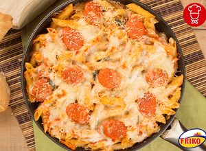 Una foto de Pastas gratinadas con pollo