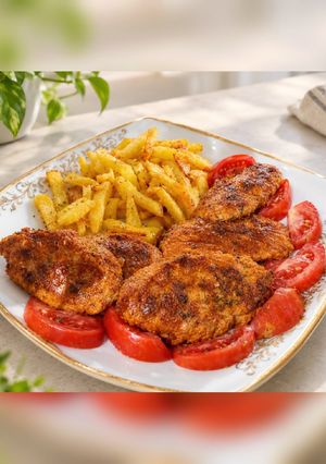 عکسی از دستور کتلت مرغ با عطر آویشن