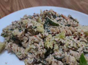Una foto de Pasta de ricota y salmón (517 kcal)