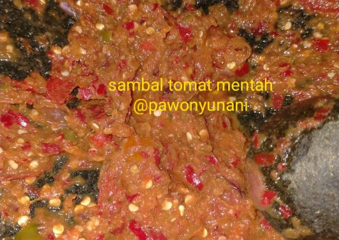 9) Sambal tomat mentah