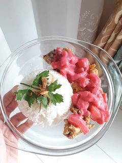 Foto resep Japanese Pink Curry Rice