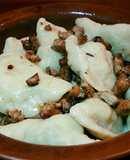 Вареники с капустой и шкварками