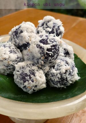 Foto resep klepon ubi ungu