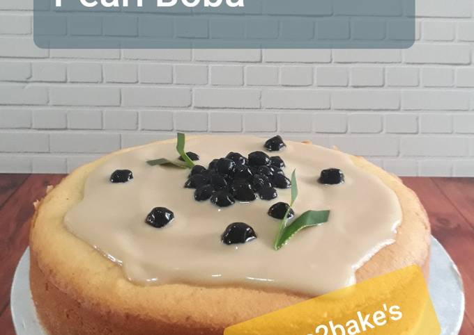 Resep Vanilla Cake with Pearl Boba