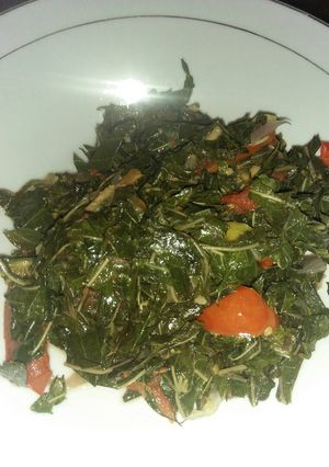 Foto resep Tumis Daun singkong simple