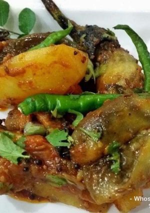 A picture of Whosayna’s Baingan Aloo ki Sabzi.