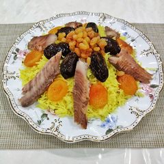 Milky pilaf with salty fish A picture of Milky pilaf with salty fish.