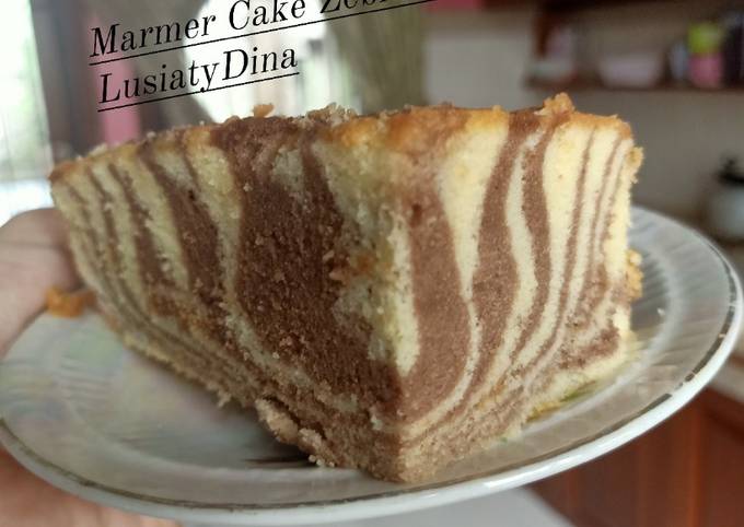 Marmer Cake Zebra 8 Telor Lembut, Empuk, Enak, Tanpa SP