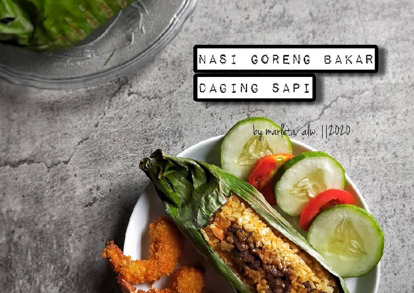 Nasi goreng bakar sapi