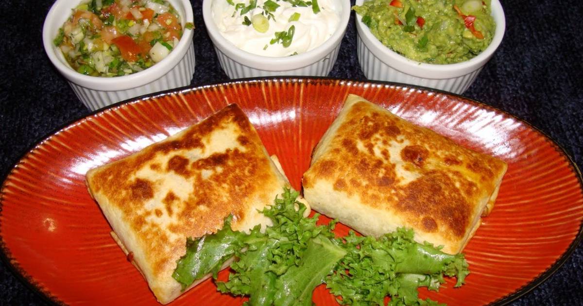 Chimichanga de pollo y queso - Fácil