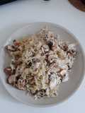 Reispfanne mit Pilzen und Sauerkraut (glutenfrei und vegan)