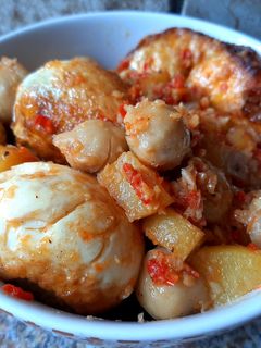 Foto resep Balado Telor, Kentang, Baso