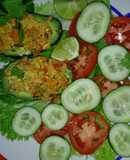 Aguacate relleno de pollo adobado a la Mario, s