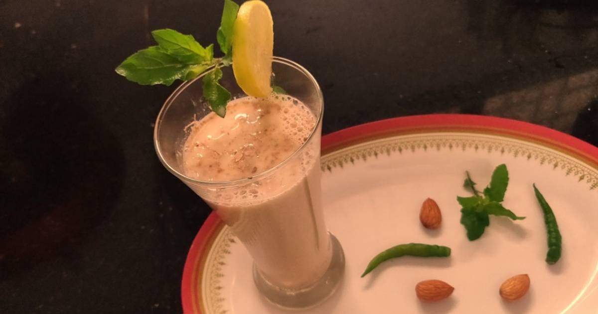 सत्तू बदाम बटरमिल्क (satu badam buttermilk recipe in marathi) रेसिपी