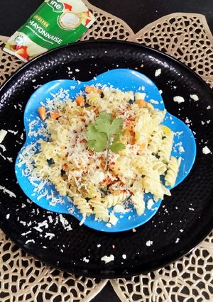 A picture of MAYONNAISE PASTA 🍝.