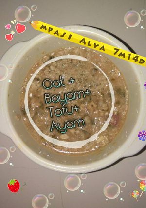 Foto resep Mpasi *4 7m+ Oat Ayam