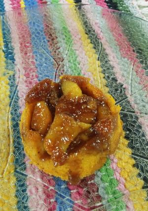 Una foto de Volcán de manzana, mandarinas, sin leche, sin harina!