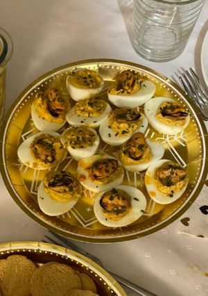 Una foto de Huevos a los mejillones