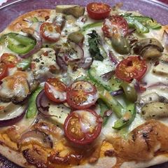 Cheesy.Tomato.Mushroom Pizza A picture of Cheesy.Tomato.Mushroom Pizza.