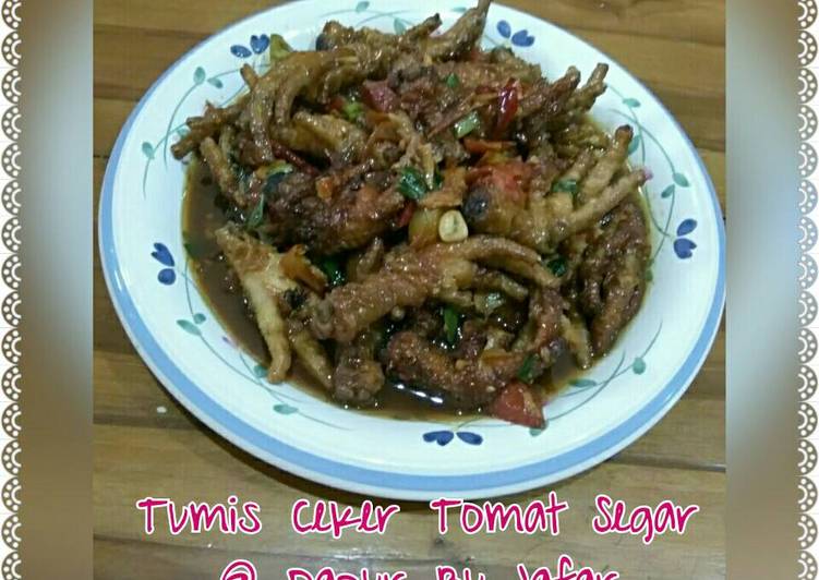Tumis Ceker Tomat Segar