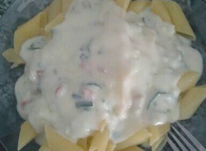Una foto de Salsa de puerros y panceta