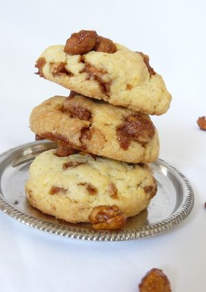 Une photo de Cookies aux cacahuètes caramélisées