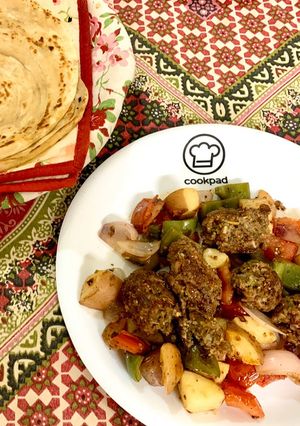 A picture of Lebanese style Kabab Platter.