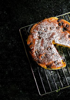 Hình của món Raisin cake - trái tim mùa thu.