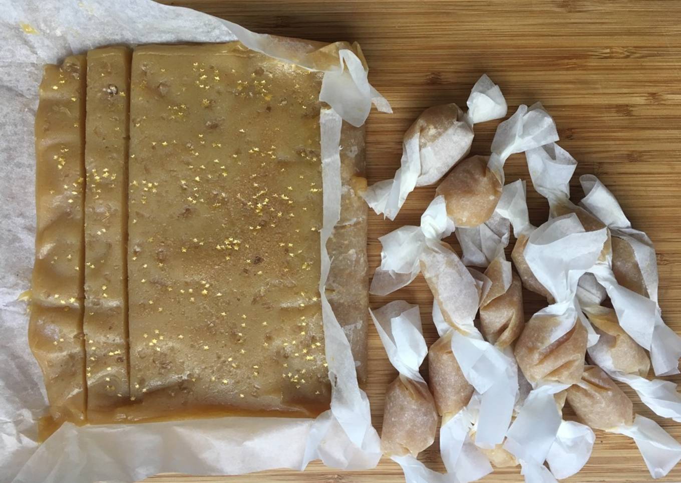 Smoked salted caramels