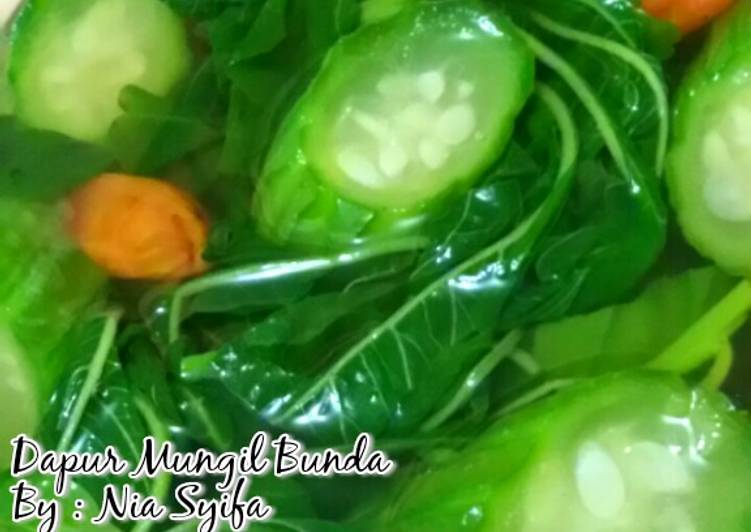 Langkah Mudah untuk Menyiapkan Sayur Bening Bayam &amp; Gambas (Oyong) Anti Gagal