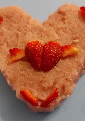 A picture of Strawberry kesari bath.