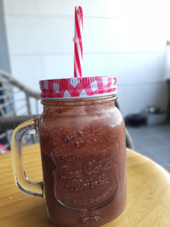 Una foto de Batido de plátano y cacao