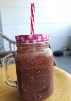 Una foto de Batido de plátano y cacao