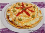 Una foto de pizza de palmitos y jamón