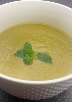 Une photo de Soupe de petits pois à la menthe