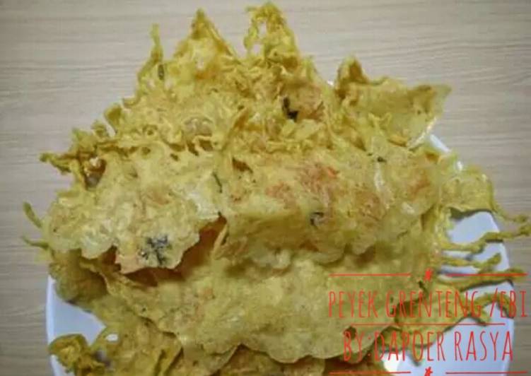 Peyek grenteng /ebi /udang kering