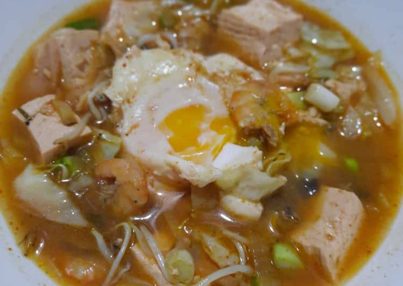 Sundubu Jjigae- sup tahu pedas korea ala Kuali_que