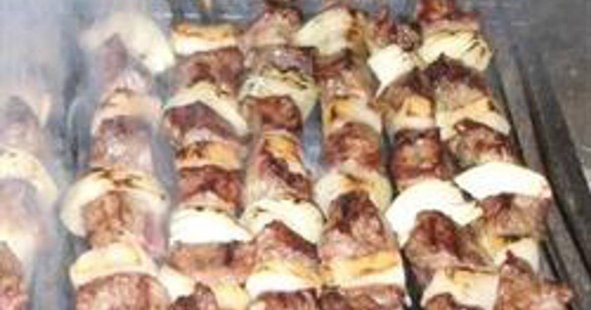 Grilled meat cubes on skewers lahem meshwi Recipe by Cook Lebanese
