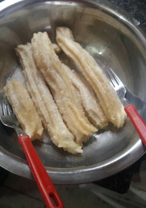 Una foto de Churros, ideal para los días de lluvia!